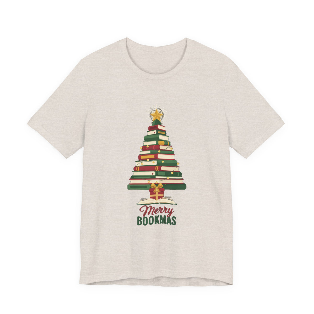 Merry Bookmas Shirt, Book Lover Christmas T-Shirt, Bookish Holiday Tee