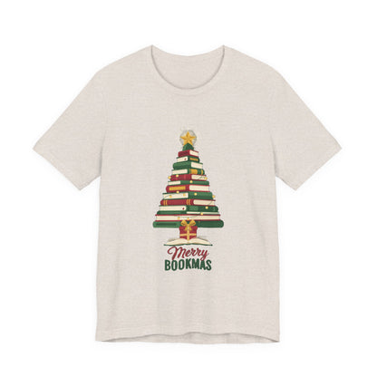 Merry Bookmas Shirt, Book Lover Christmas T-Shirt, Bookish Holiday Tee