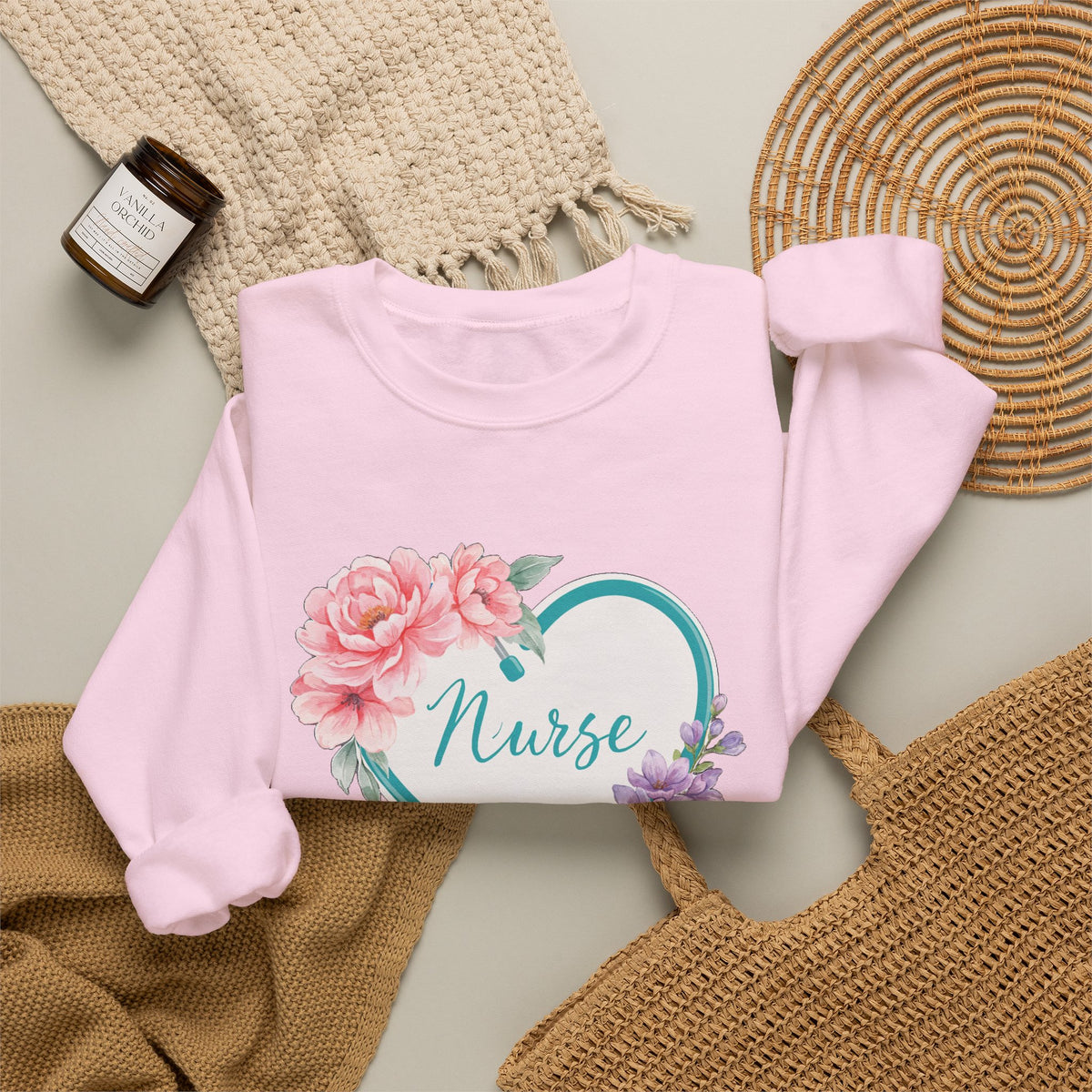 Nurse Life Sweatshirt, Floral Nurse Crewneck, RN Gift