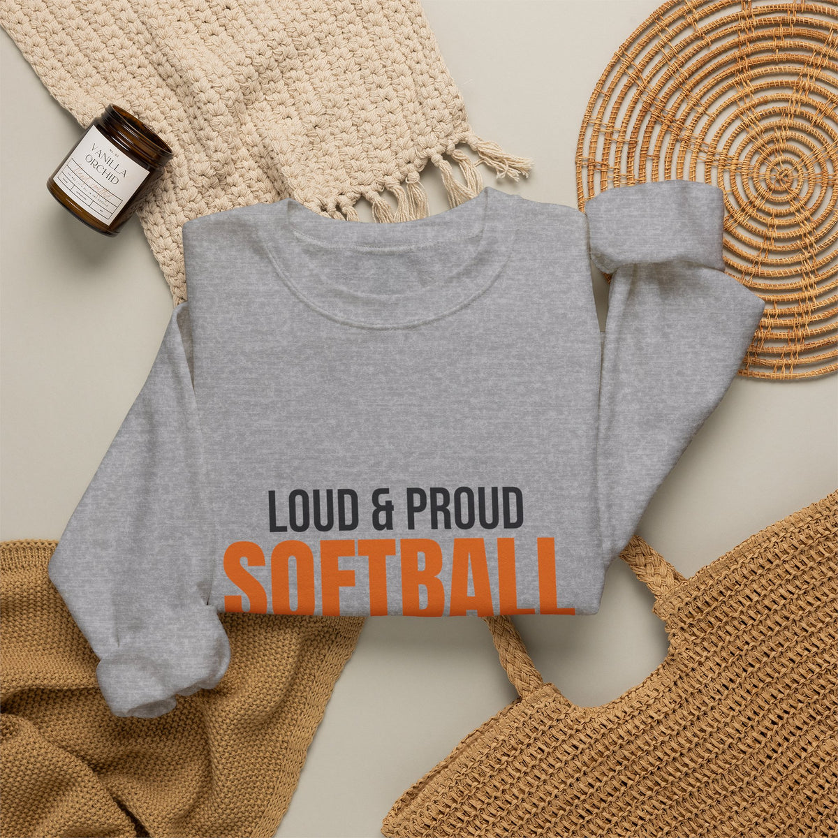 Loud and Proud Softball Mom Sweatshirt, Softball Mom Crewneck