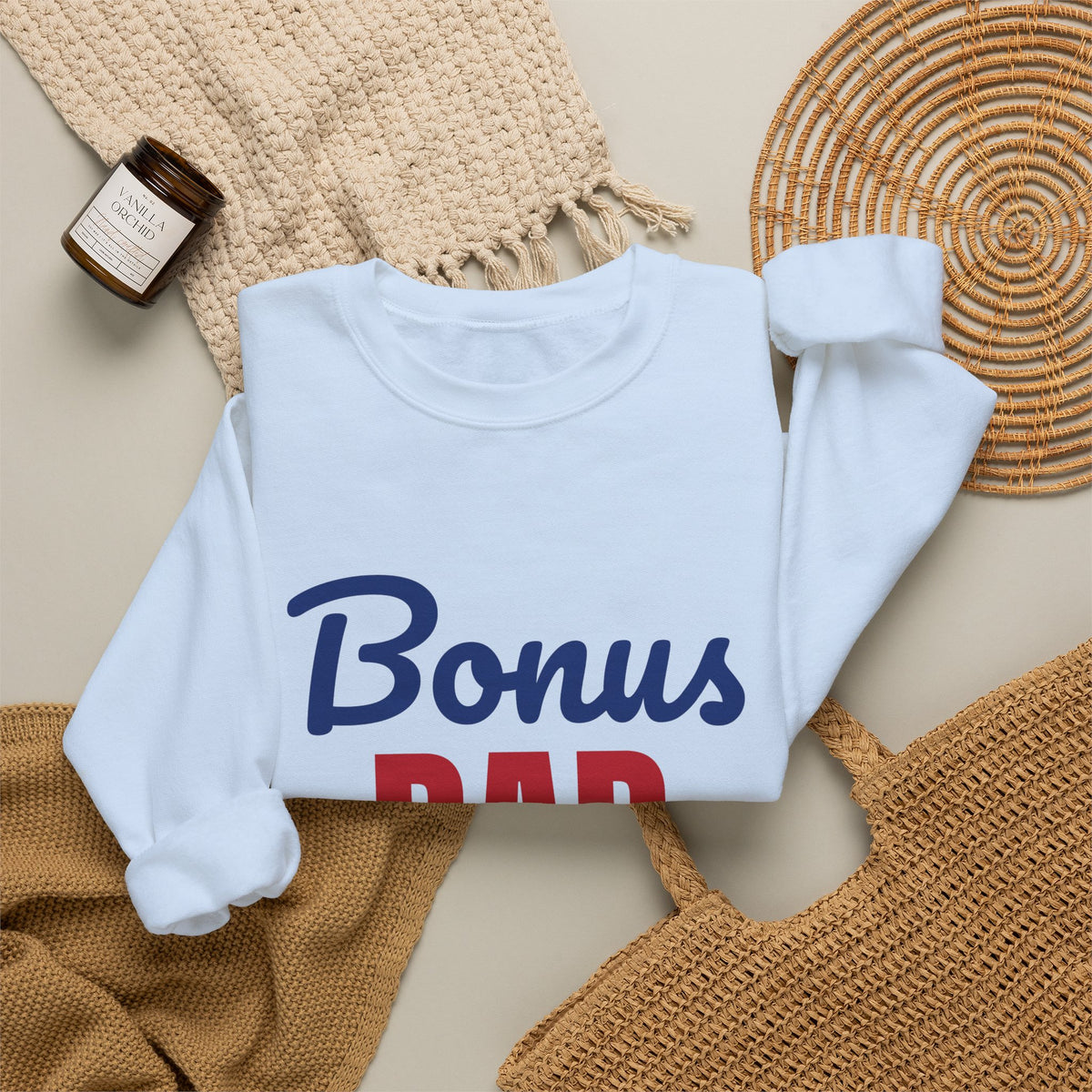 Bonus Dad Loved by Choice Sweatshirt, Bonus Dad Crewneck