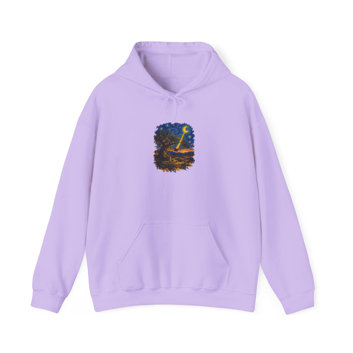 The Tree and the Empty Bucket Hoodie, Symbolic Fine Art Hooded Sweatshirt, By Xudeyda