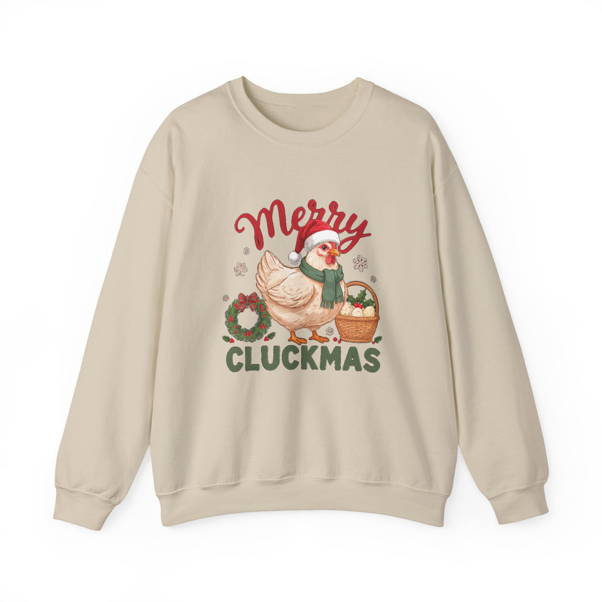 Merry Cluckmas Sweatshirt, Chicken Christmas Crewneck, Chicken Mom Gift