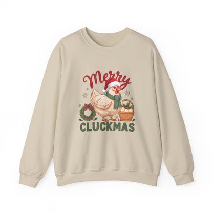 Merry Cluckmas Sweatshirt, Chicken Christmas Crewneck, Chicken Mom Gift