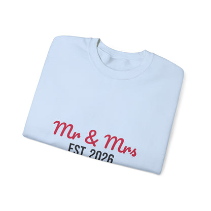 Mr and Mrs Est 2026 Sweatshirt, Wedding Gift Crewneck