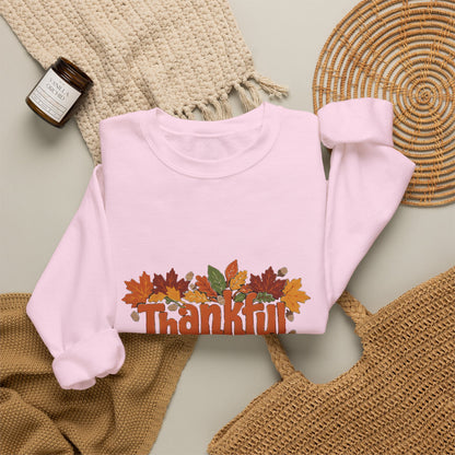 Thankful Grateful Blessed Sweatshirt, Cozy Fall Thanksgiving Crewneck, Autumn Sweater