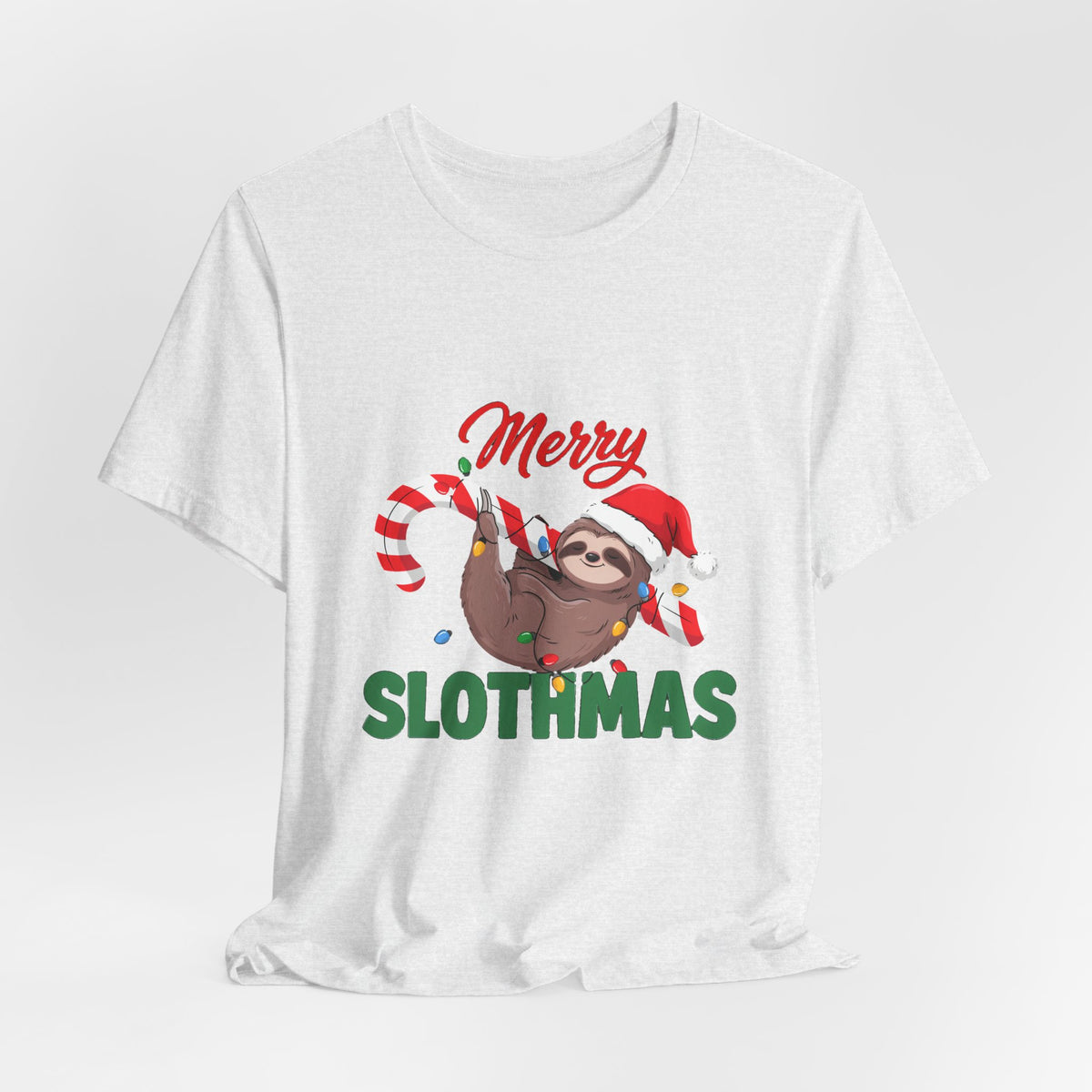 Merry Slothmas Shirt, Funny Sloth Christmas T-Shirt, Lazy Holiday Tee