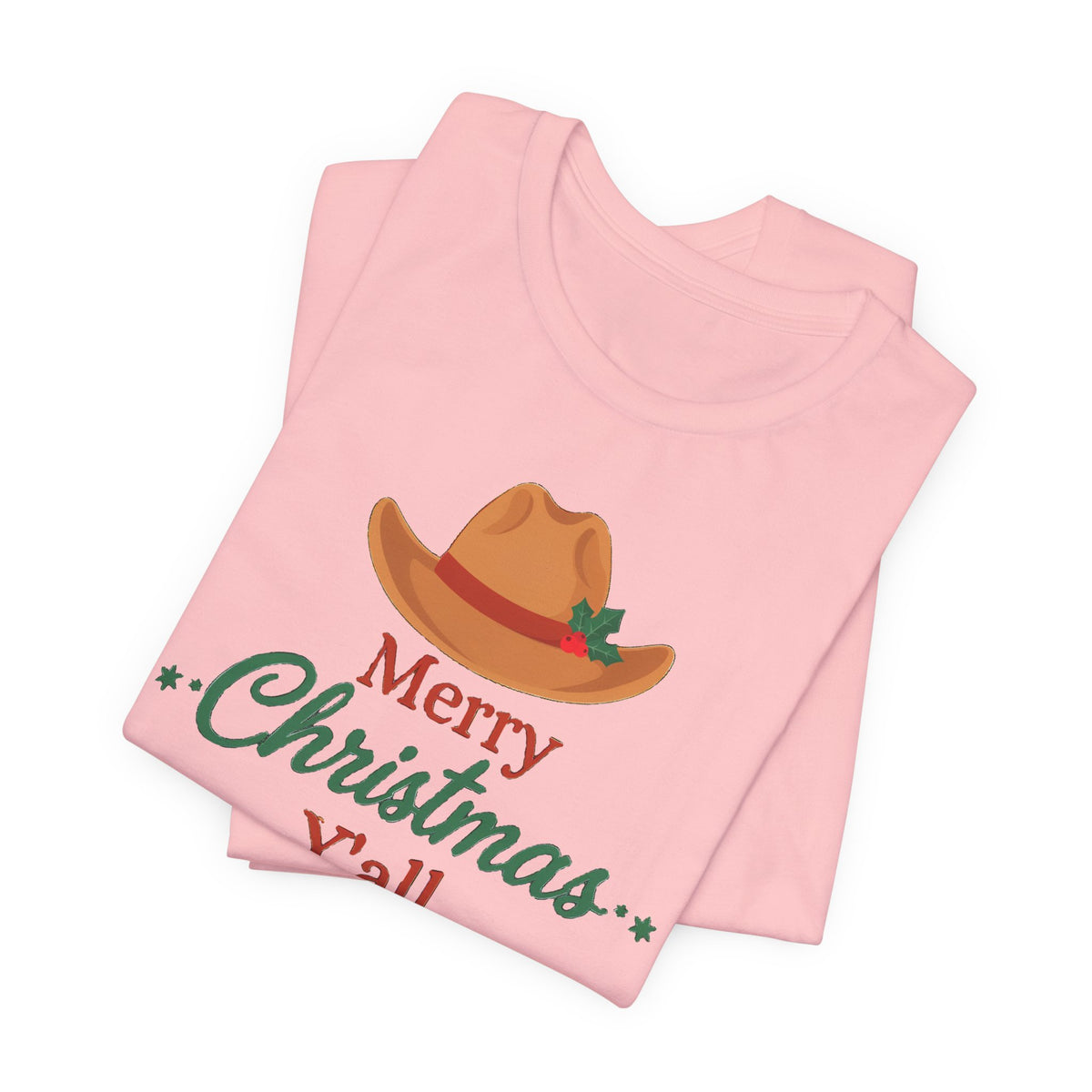 Merry Christmas Y'all Shirt, Western Christmas T-Shirt, Southern Holiday Tee