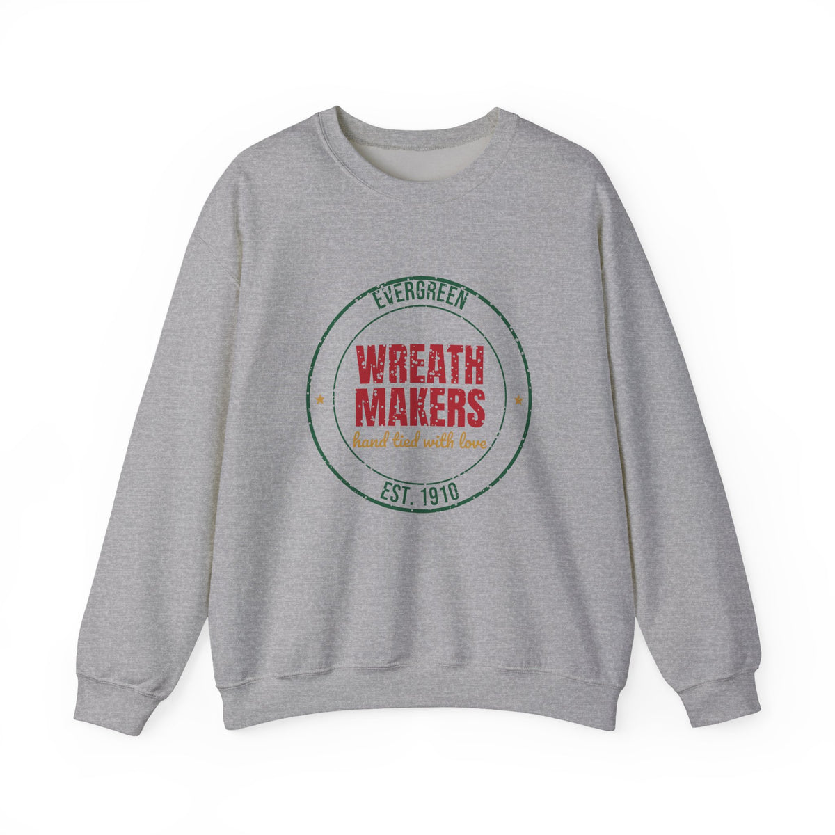 Evergreen Wreath Makers Est. 1910 Sweatshirt, Vintage Christmas Crewneck Sweatshirt