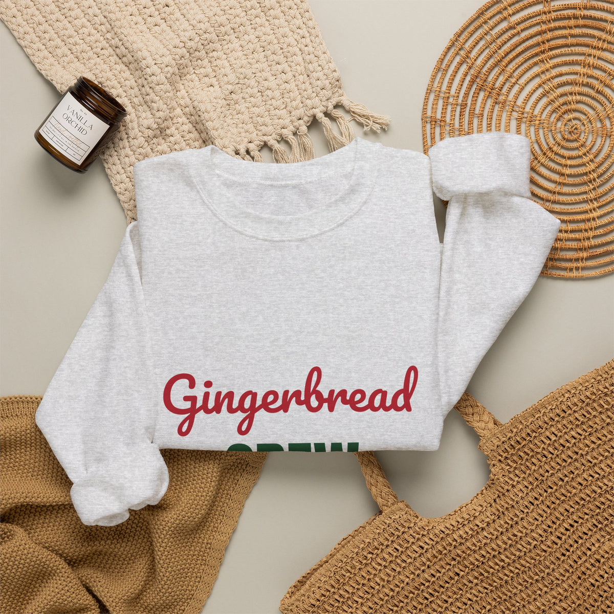 Gingerbread Crew Sweatshirt, Matching Family Christmas Crewneck