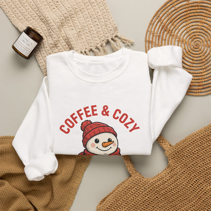 Coffee and Cozy Season Snowman Sweatshirt