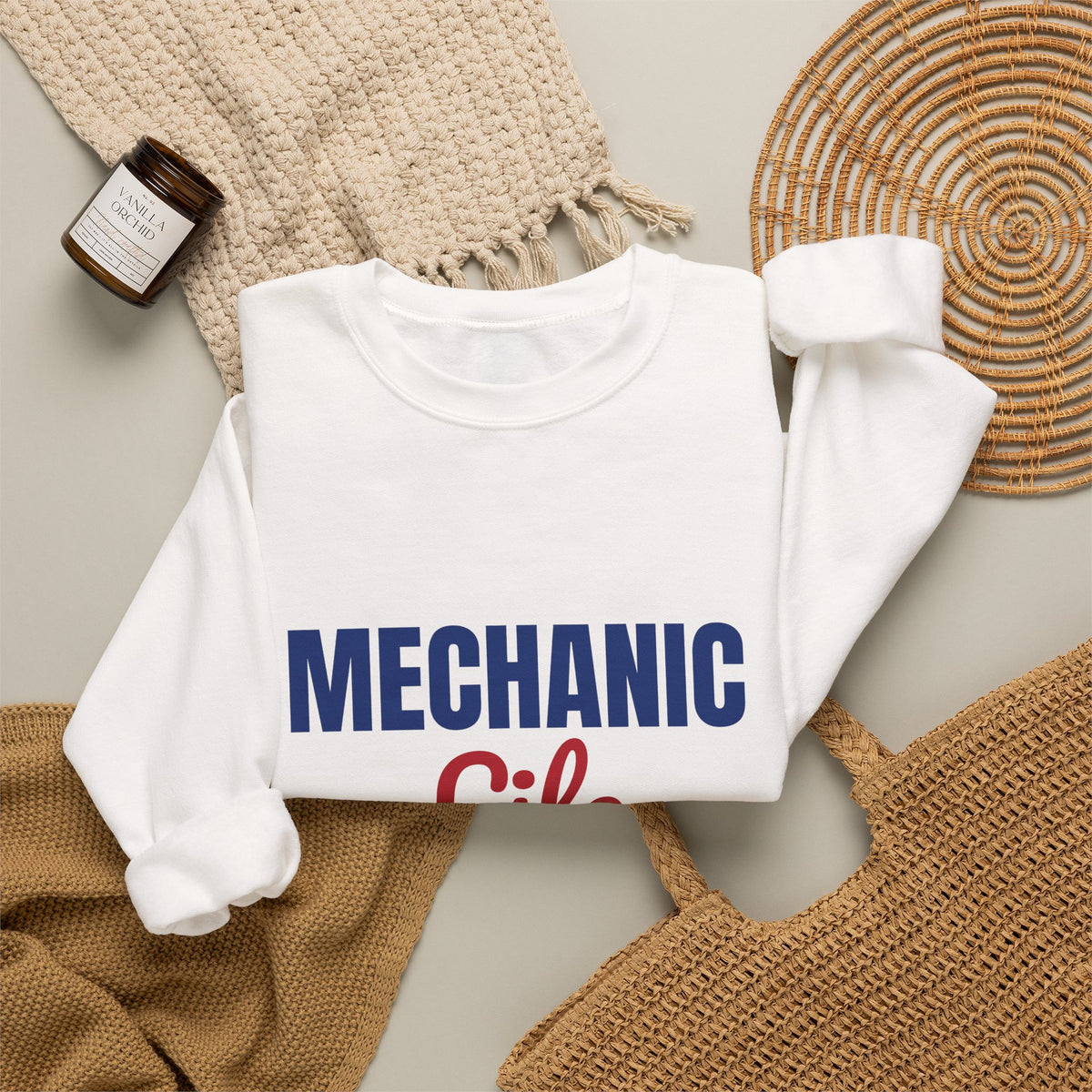 Mechanic Life Grease Coffee Repeat Sweatshirt, Mechanic Crewneck