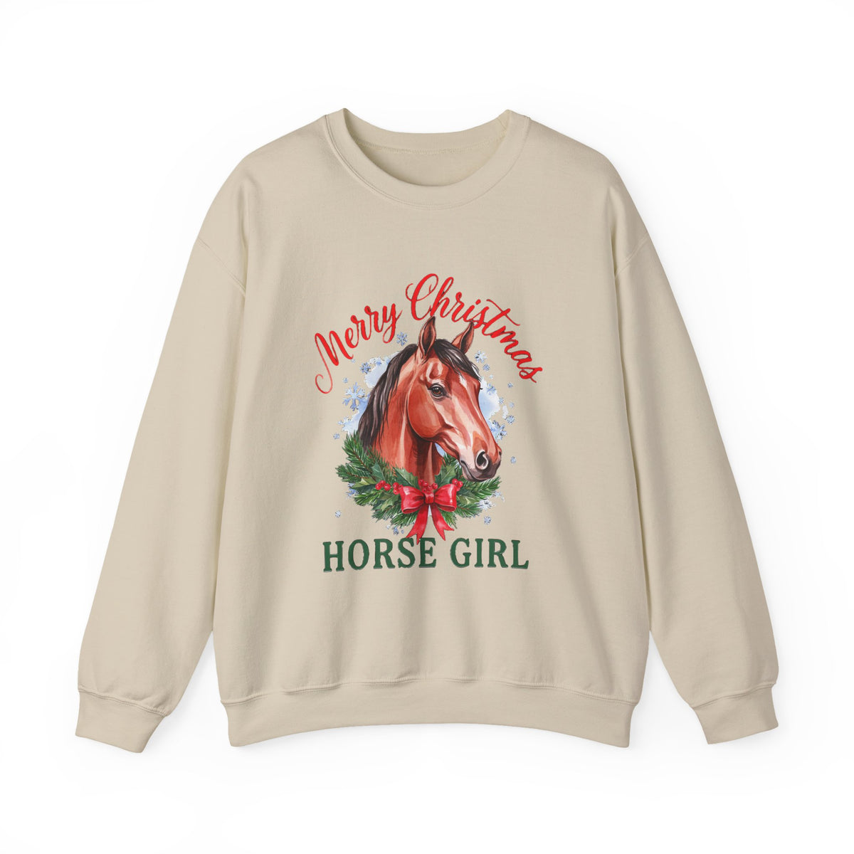 Merry Christmas Horse Girl Sweatshirt, Horse Lover Christmas Crewneck, Equestrian Gift