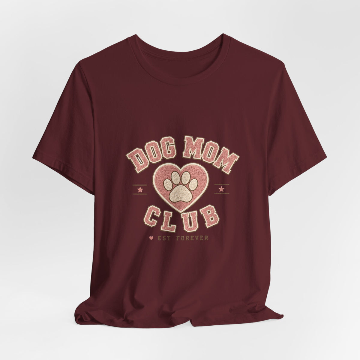 Dog Mom Club Shirt, Varsity Dog Mom T-Shirt, Paw Print Gift for Dog Lovers