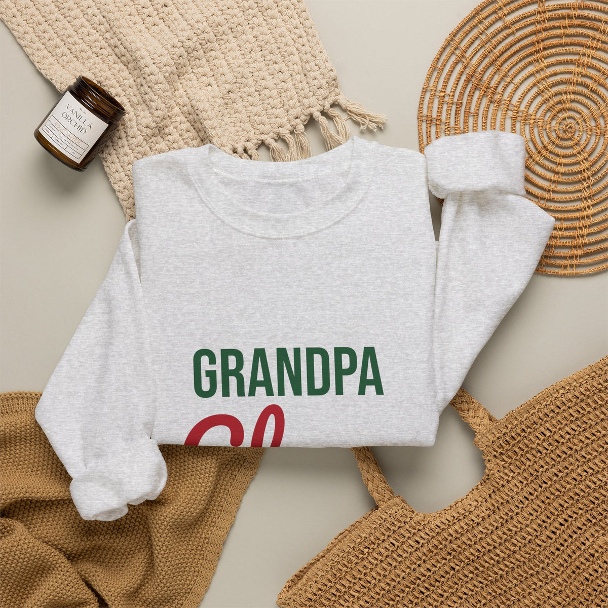 Grandpa Claus Sweatshirt, Grandpa Christmas Crewneck, Gift for Grandpa
