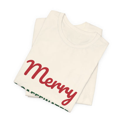Merry and Caffeinated Shirt, Coffee Lover Christmas T-Shirt