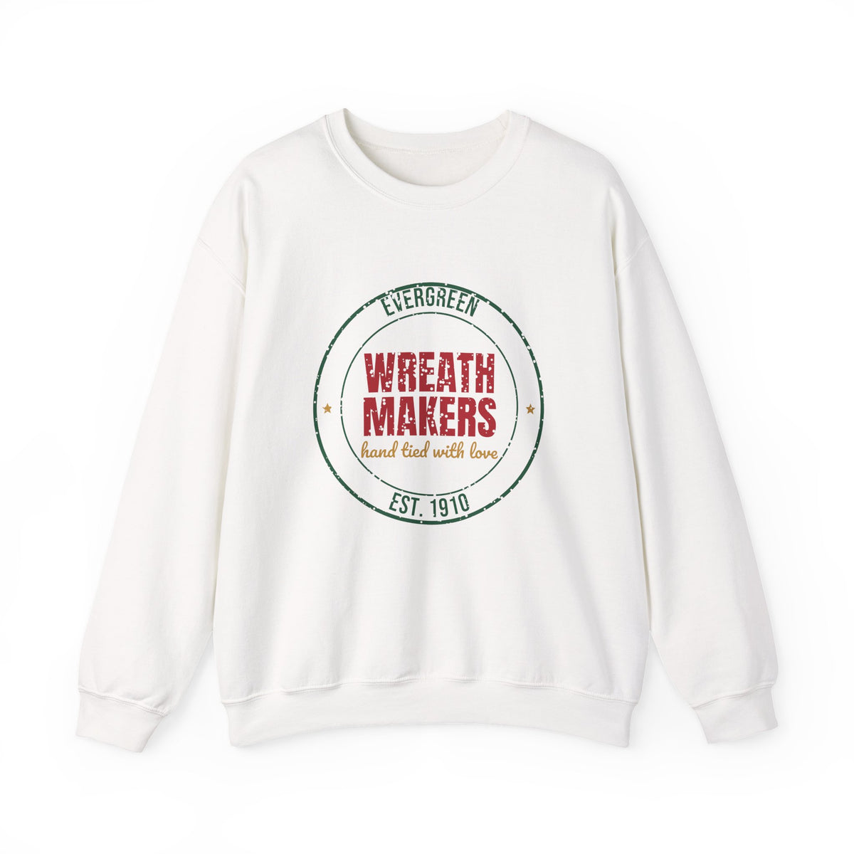 Evergreen Wreath Makers Est. 1910 Sweatshirt, Vintage Christmas Crewneck Sweatshirt