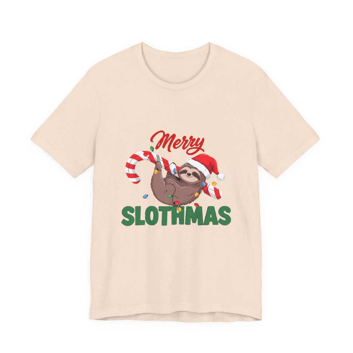 Merry Slothmas Shirt, Funny Sloth Christmas T-Shirt, Lazy Holiday Tee