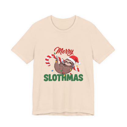 Merry Slothmas Shirt, Funny Sloth Christmas T-Shirt, Lazy Holiday Tee