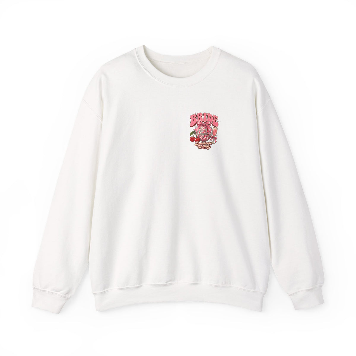 Bride Bachelorette Weekend Disco Ball Sweatshirt, Front and Back Bachelorette Crewneck Sweatshirt