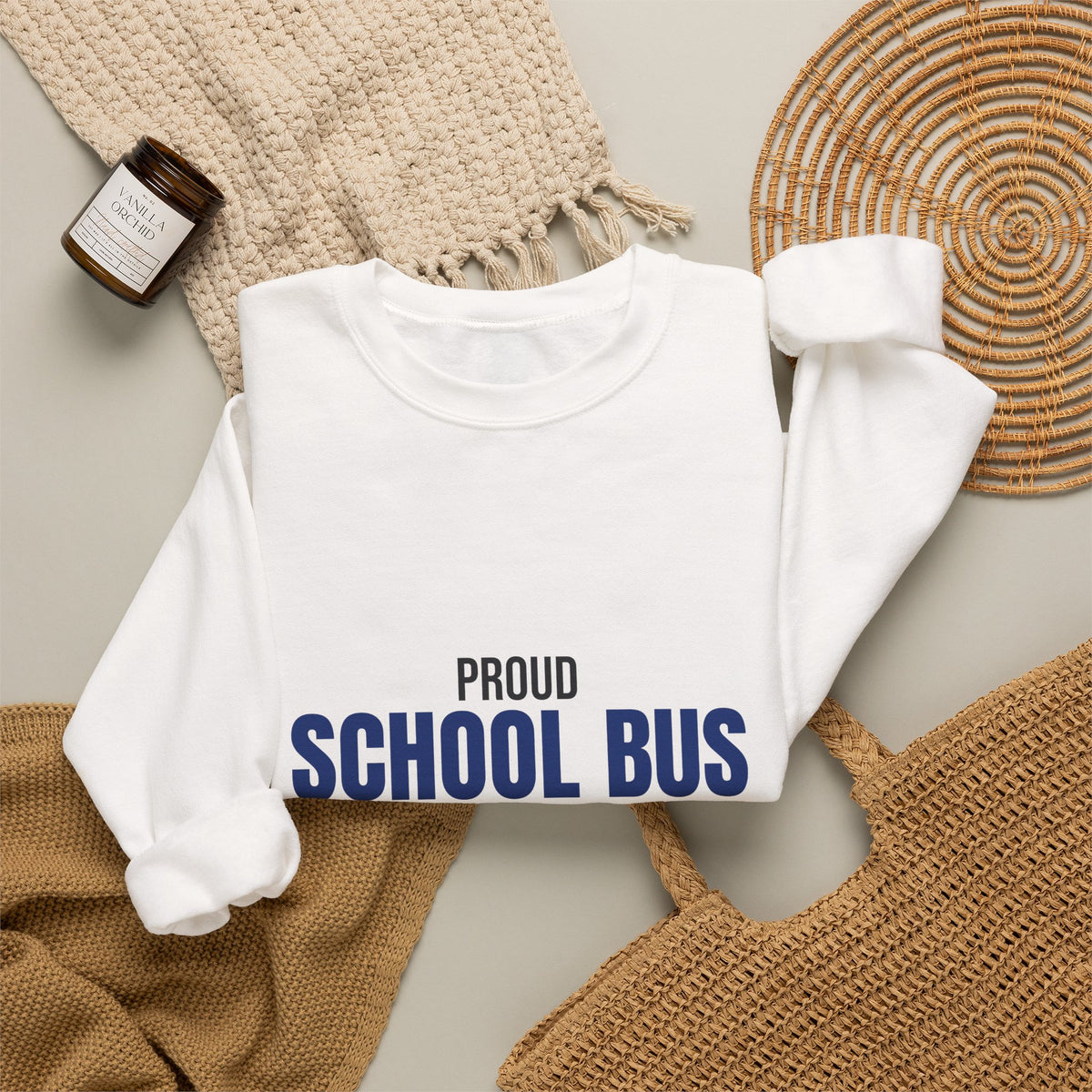 Proud School Bus Driver Sweatshirt, School Bus Driver Crewneck Sweatshirt