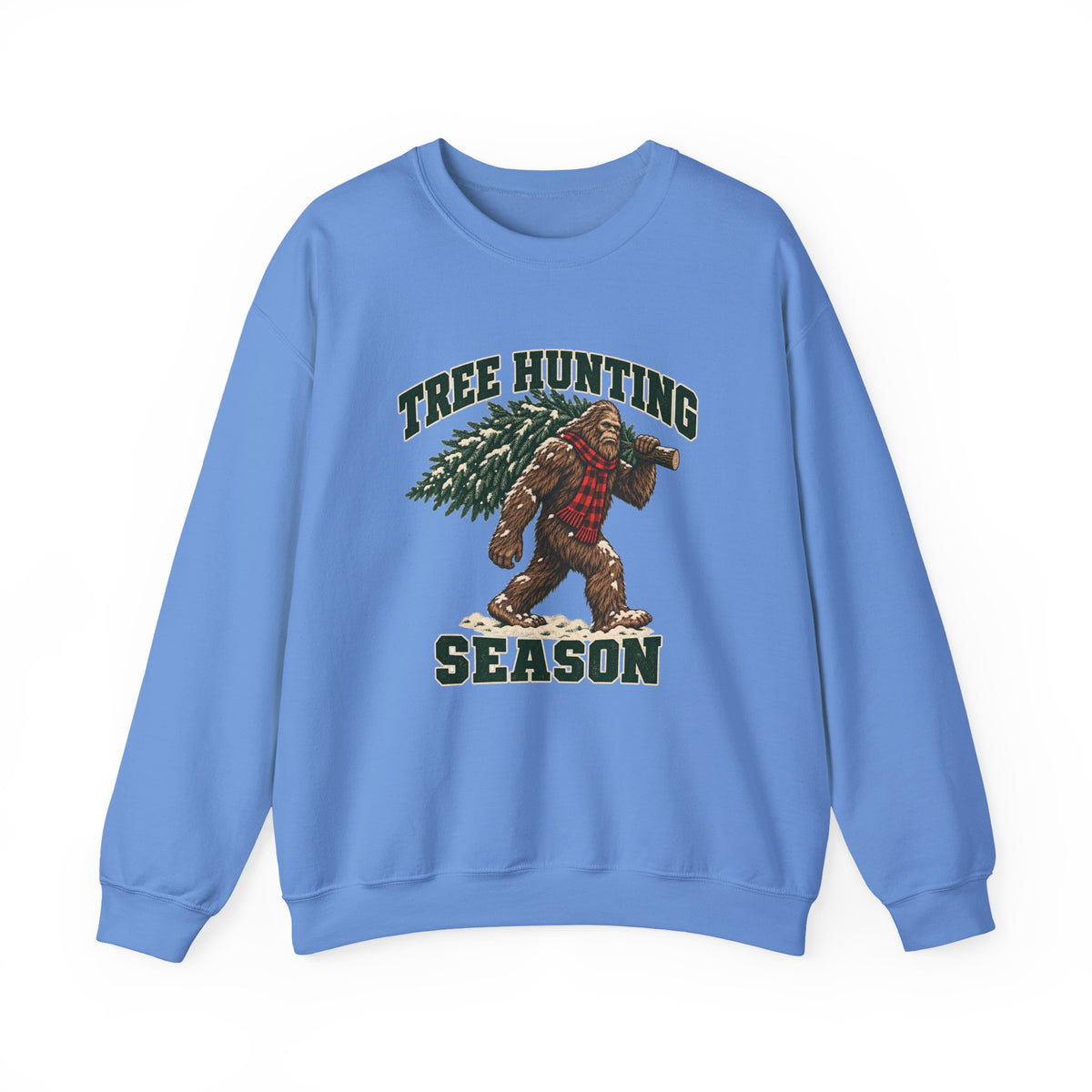 Tree Hunting Season Bigfoot Christmas Tree Sweatshirt, Bigfoot Christmas Crewneck Sweatshirt