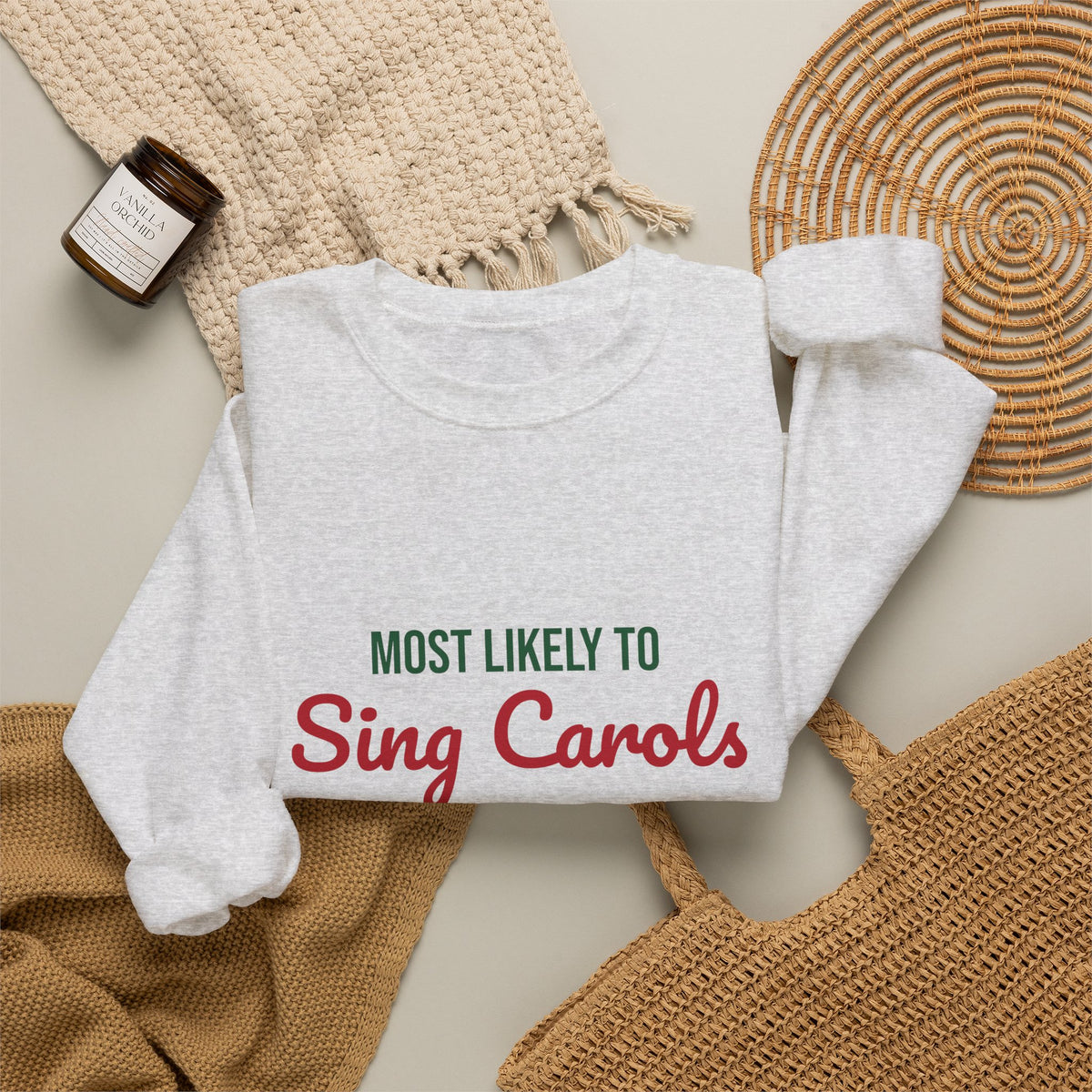 Most Likely to Sing Carols Off Key Sweatshirt, Most Likely to Sing Carols Off Key Christmas Sweatshirt