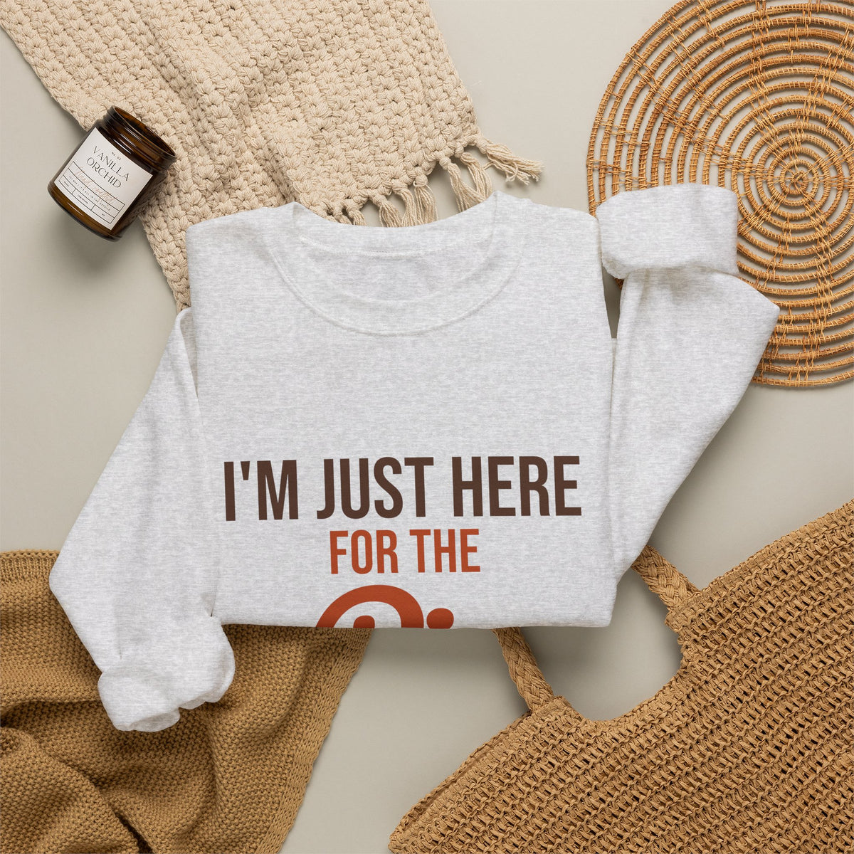 I'm Just Here for the Pie Sweatshirt, Funny Thanksgiving Crewneck