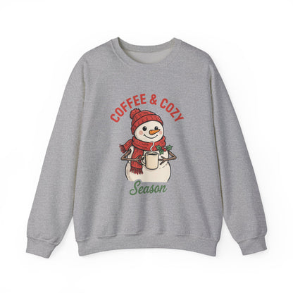 Coffee and Cozy Season Sweatshirt on model