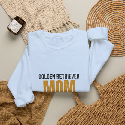 Golden Retriever Mom Fur On Everything Sweatshirt, Golden Retriever Mom Crewneck Sweatshirt