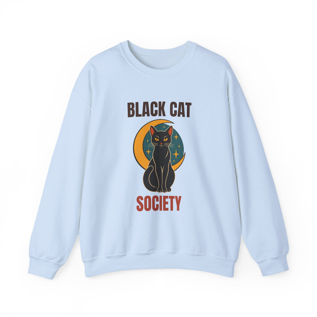 Black Cat Society Vintage Moon Sweatshirt, Vintage Black Cat Society Crewneck