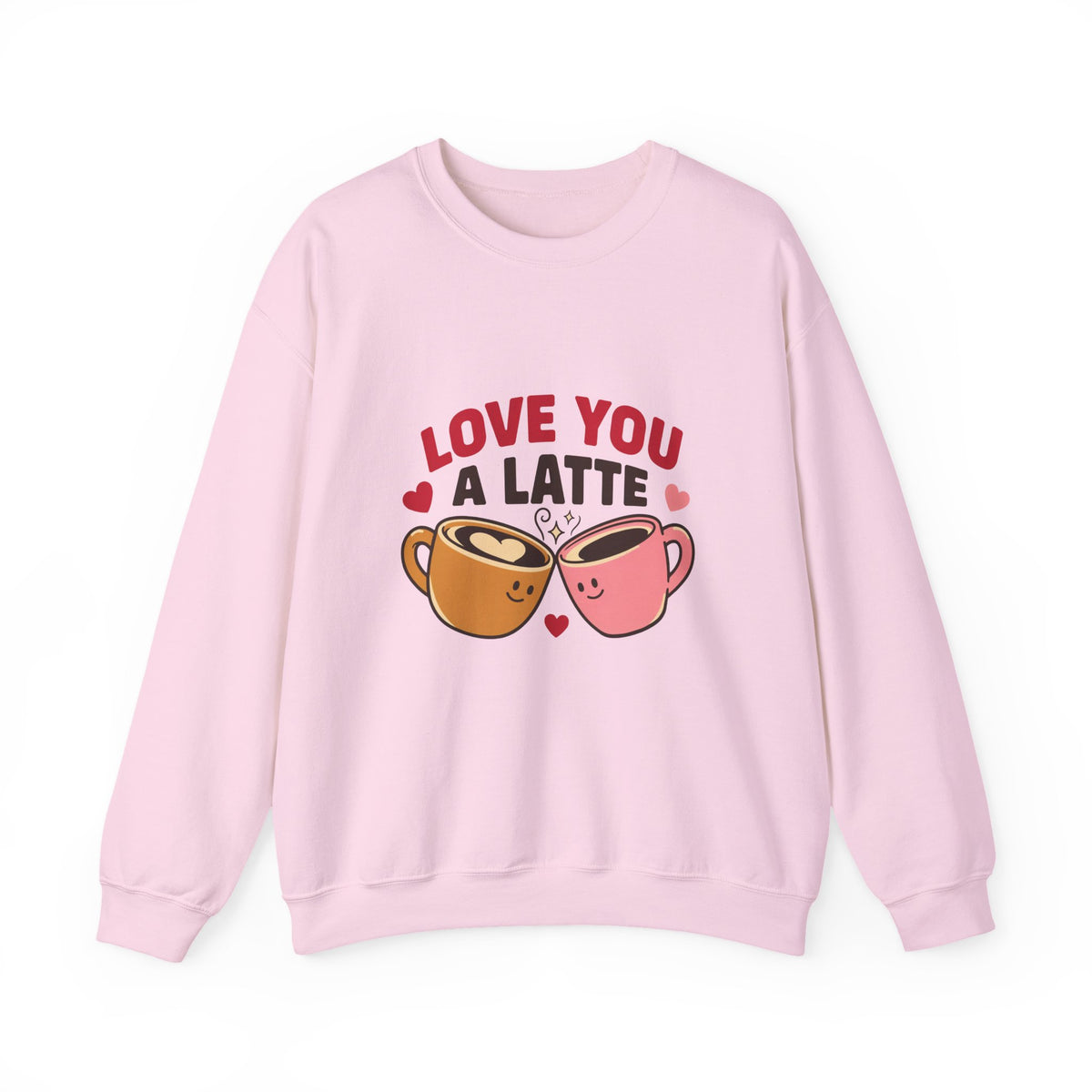 Love You a Latte Sweatshirt, Coffee Valentine Crewneck