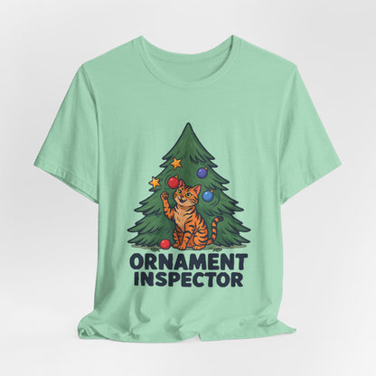 Ornament Inspector Christmas Cat Shirt, Ornament Inspector Christmas Cat T-Shirt