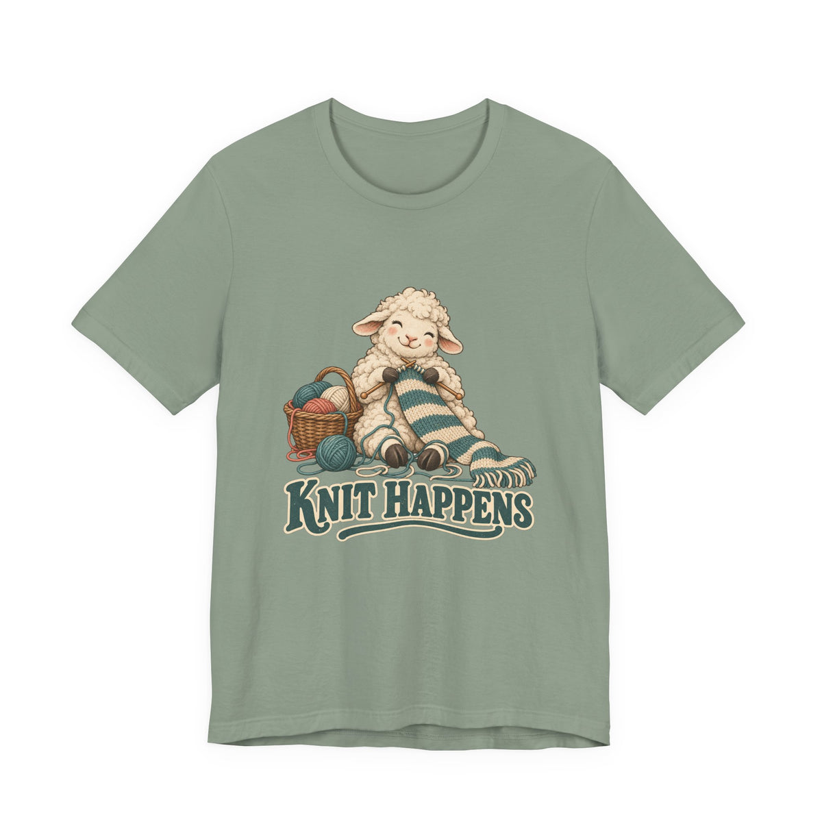 Knit Happens Knitting Sheep Shirt, Knitting Sheep T-Shirt, Knitting Sheep Gift