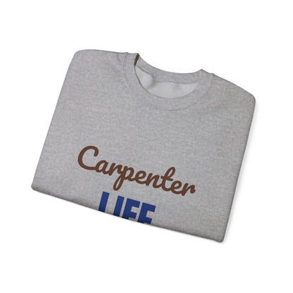 Carpenter Life Measure Twice Cut Once Sweatshirt, Carpenter Crewneck Sweatshirt