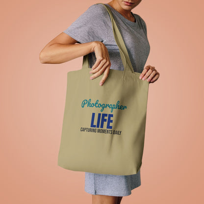 Photographer Life Capturing Moments Daily Tote Bag, Photographer Canvas Tote Bag