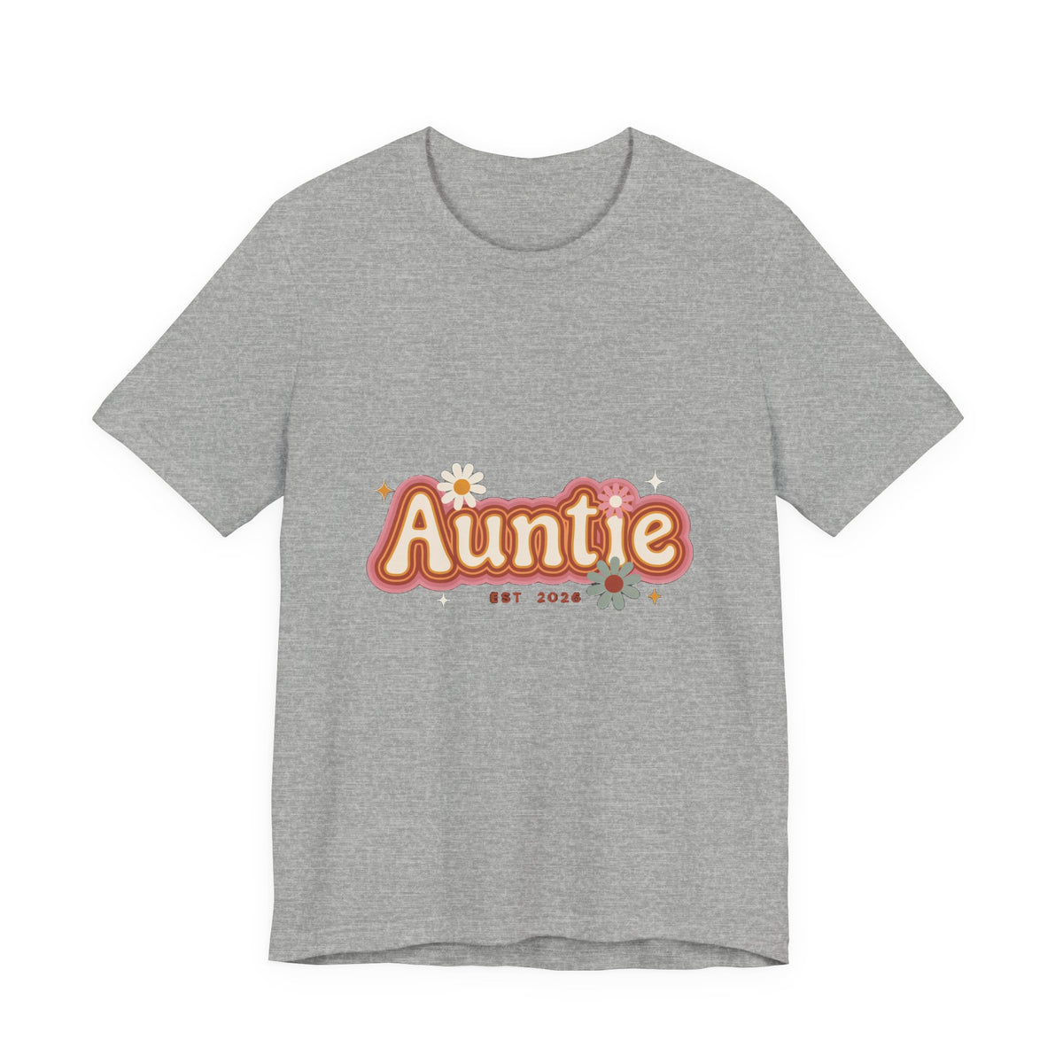 Auntie Est 2026 Shirt, Retro New Aunt T-Shirt, Pregnancy Announcement Gift for Aunt