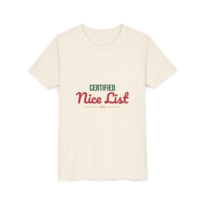 Certified Nice List Kids Shirt, Kids Nice List Christmas T-Shirt