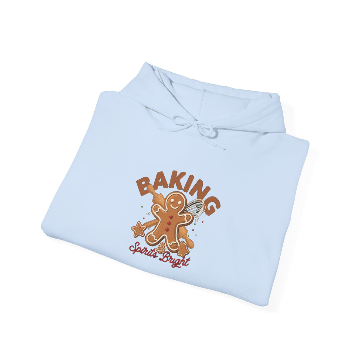 Baking Spirits Bright Hoodie, Christmas Baking Hooded Sweatshirt