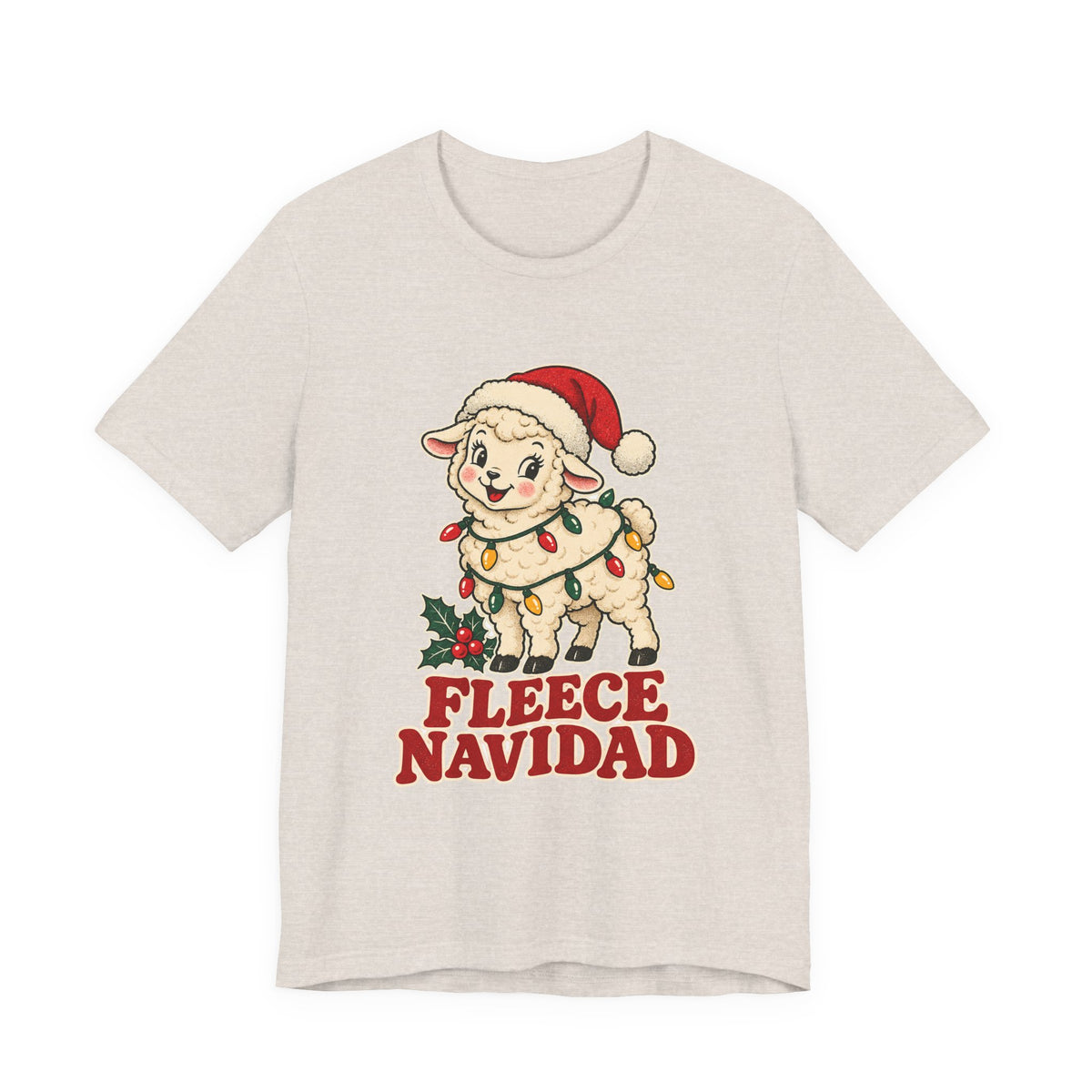Fleece Navidad Christmas Sheep Shirt, Sheep Christmas T-Shirt, Sheep Christmas Gift