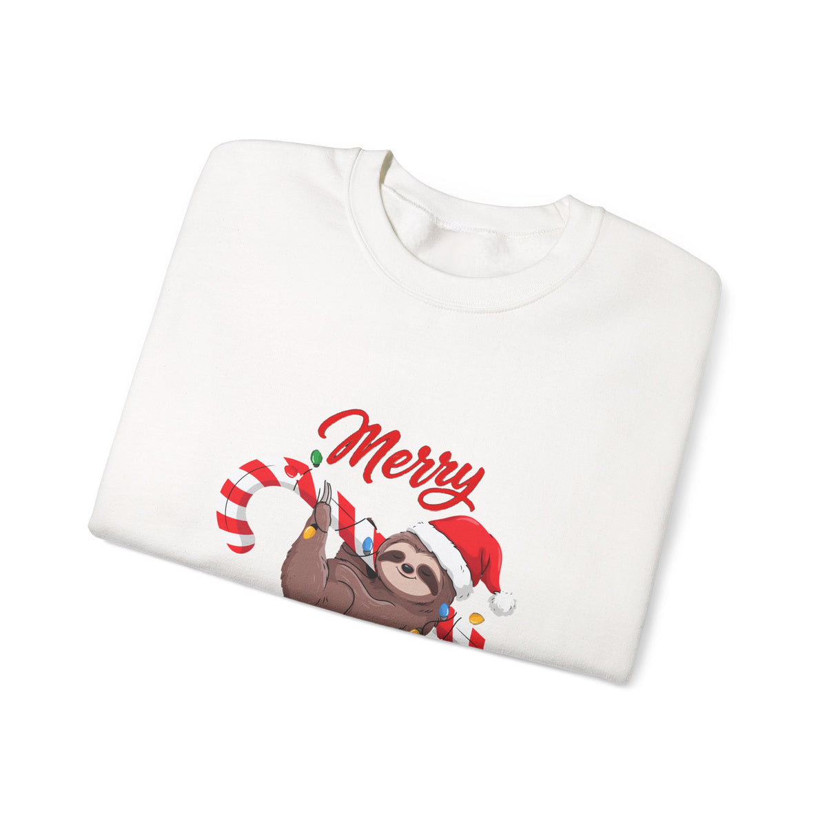 Merry Slothmas Sweatshirt, Funny Sloth Christmas Crewneck