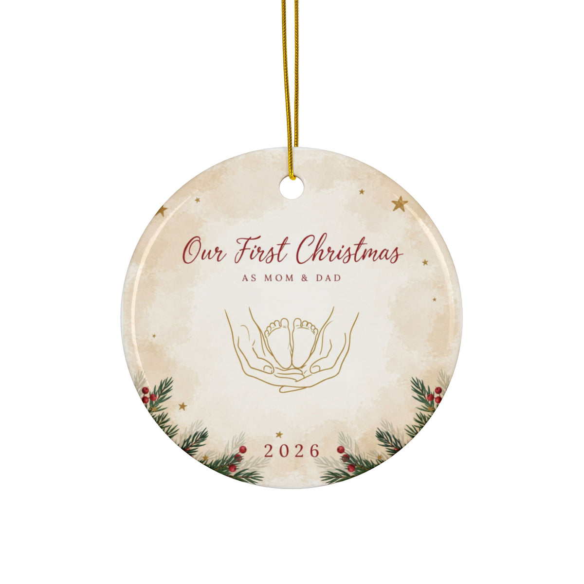 Our First Christmas as Mom and Dad Ornament 2026