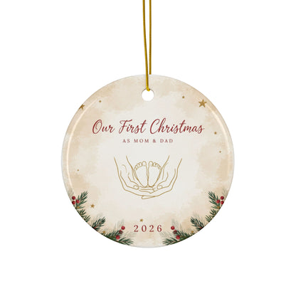 Our First Christmas as Mom and Dad Ornament 2026