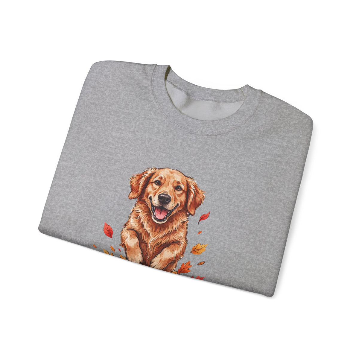 Fall Leaves and Dog Kisses Sweatshirt, Fall Leaves Dog Crewneck Sweatshirt