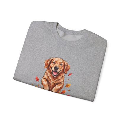 Fall Leaves and Dog Kisses Sweatshirt, Fall Leaves Dog Crewneck Sweatshirt