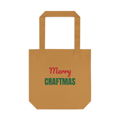 Merry Craftmas Tote Bag, Craft Supplies Canvas Tote Bag