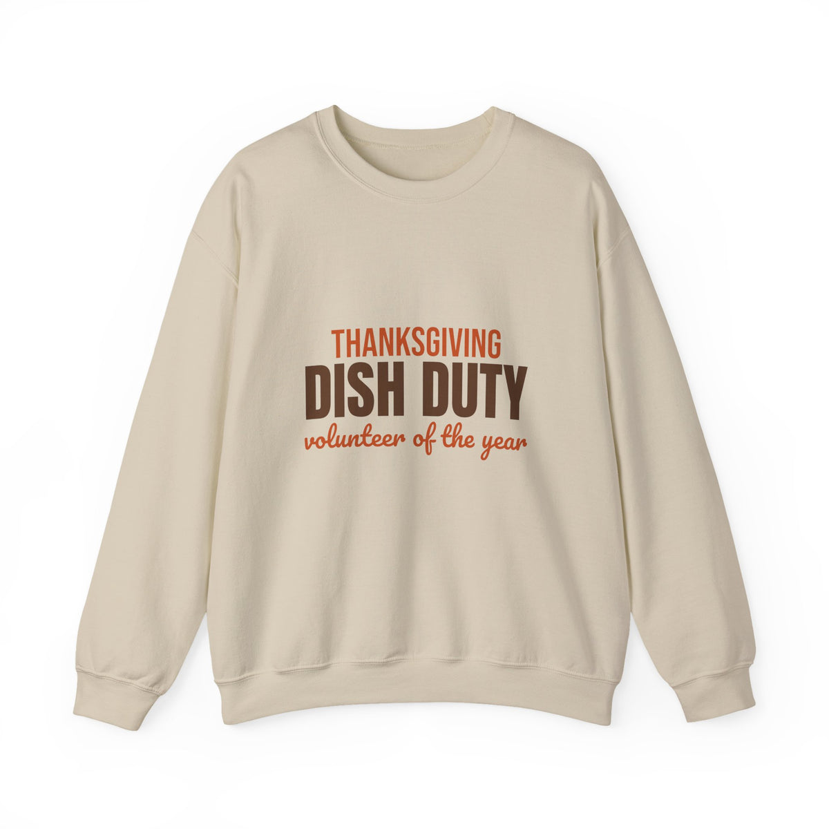 Thanksgiving Dish Duty Volunteer of the Year Sweatshirt, Funny Thanksgiving Crewneck Sweatshirt