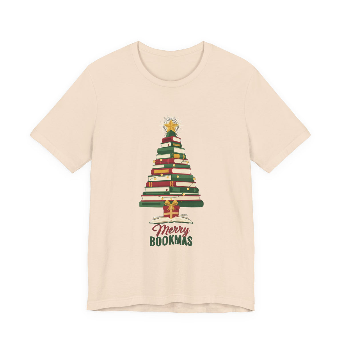 Merry Bookmas Shirt, Book Lover Christmas T-Shirt, Bookish Holiday Tee