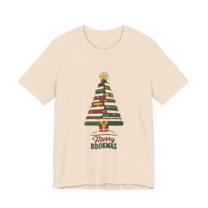 Merry Bookmas Shirt, Book Lover Christmas T-Shirt, Bookish Holiday Tee