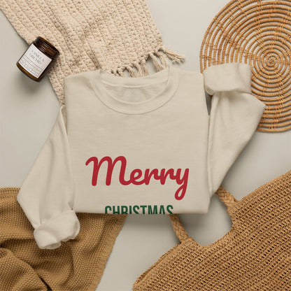 Merry Christmas Cat Mom Sweatshirt, Cat Mom Christmas Crewneck